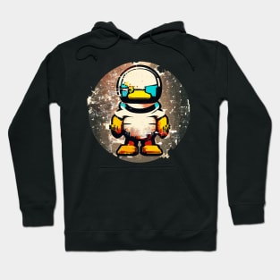 Street art retro pixe space astronaut duck Hoodie